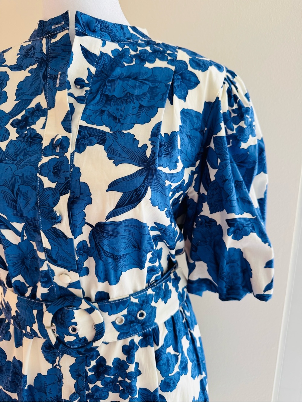 Joie Blue Floral Dress with Belt 6